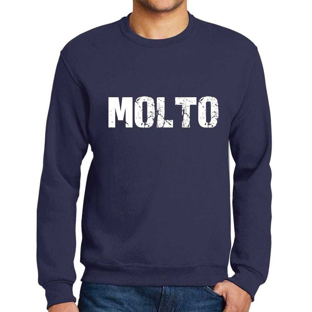 Ultrabasic Homme Imprimé Graphique Sweat-Shirt Popular Words MOLTO French Marine