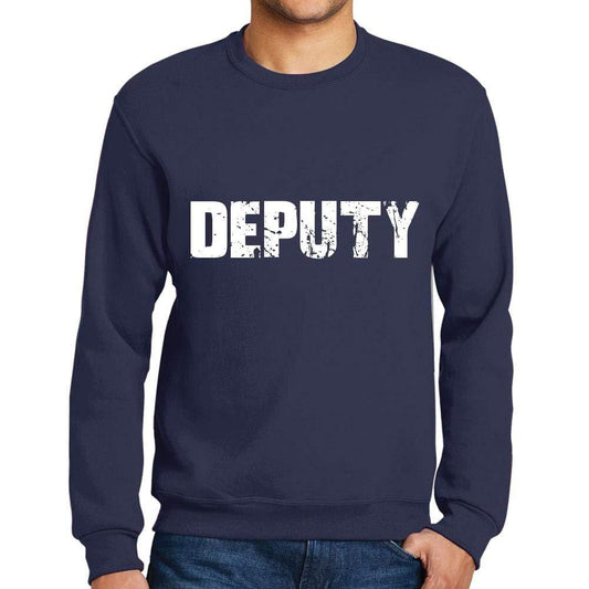 Ultrabasic Homme Imprimé Graphique Sweat-Shirt Popular Words Deputy French Marine