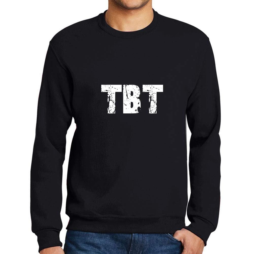 Ultrabasic Homme Imprimé Graphique Sweat-Shirt Popular Words TBT Noir Profond