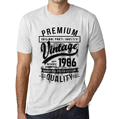 Ultrabasic - Homme T-Shirt Graphique 1986 Aged to Perfection Tee Shirt Cadeau d'anniversaire