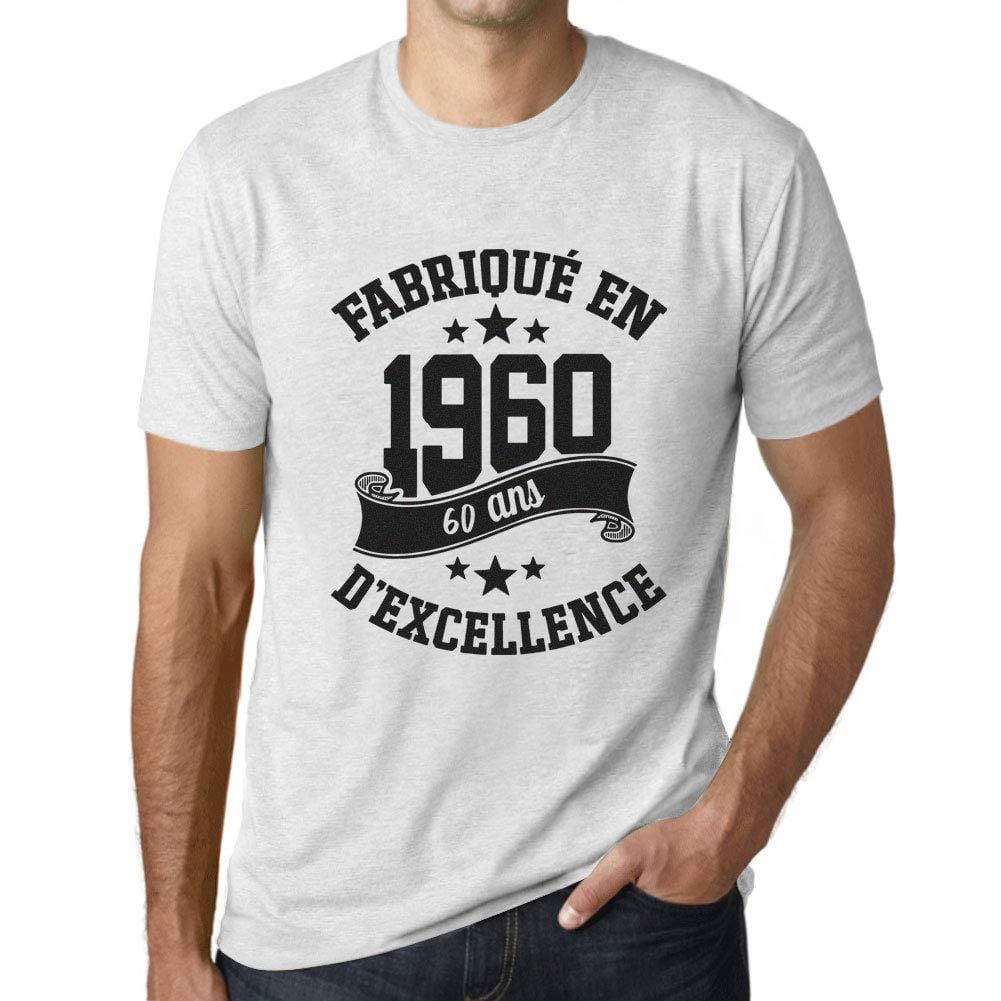 Ultrabasic® Fabriqué en 1960, 60 Ans d'être Génial T-Shirt Blanc Ch