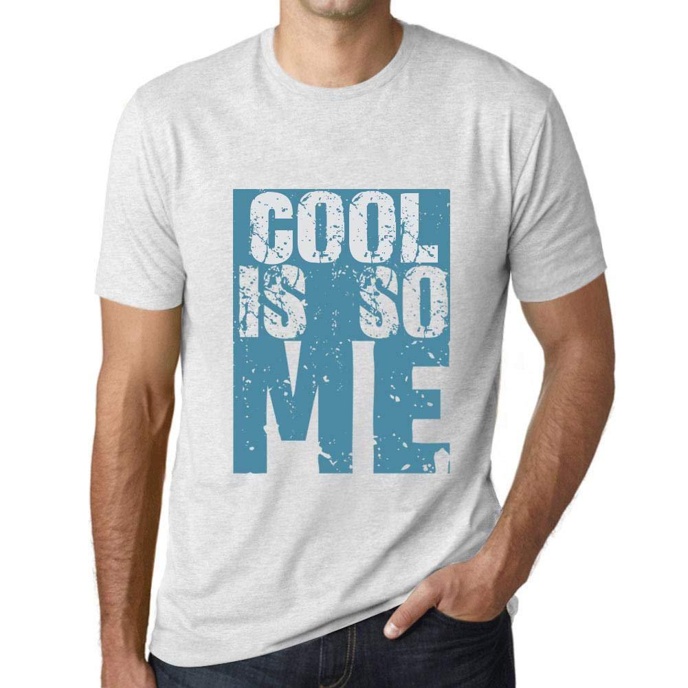 Herren T-Shirt Graphique Cool is So Me Blanc Chiné