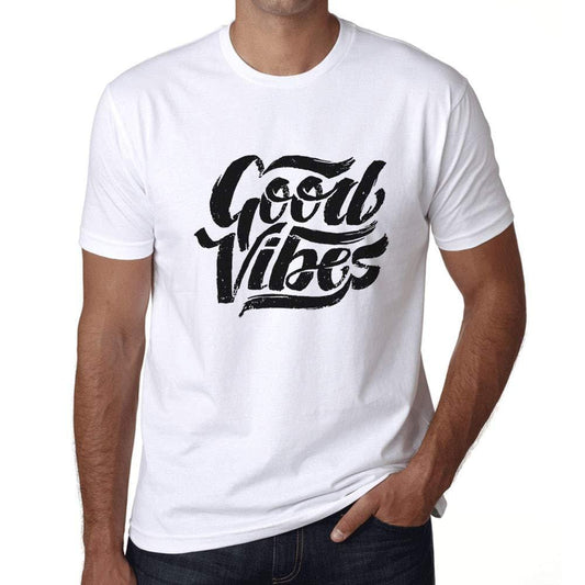 Ultrabasic - Homme Graphique Bonnes Vibrations Imprimé Lettres Blanco