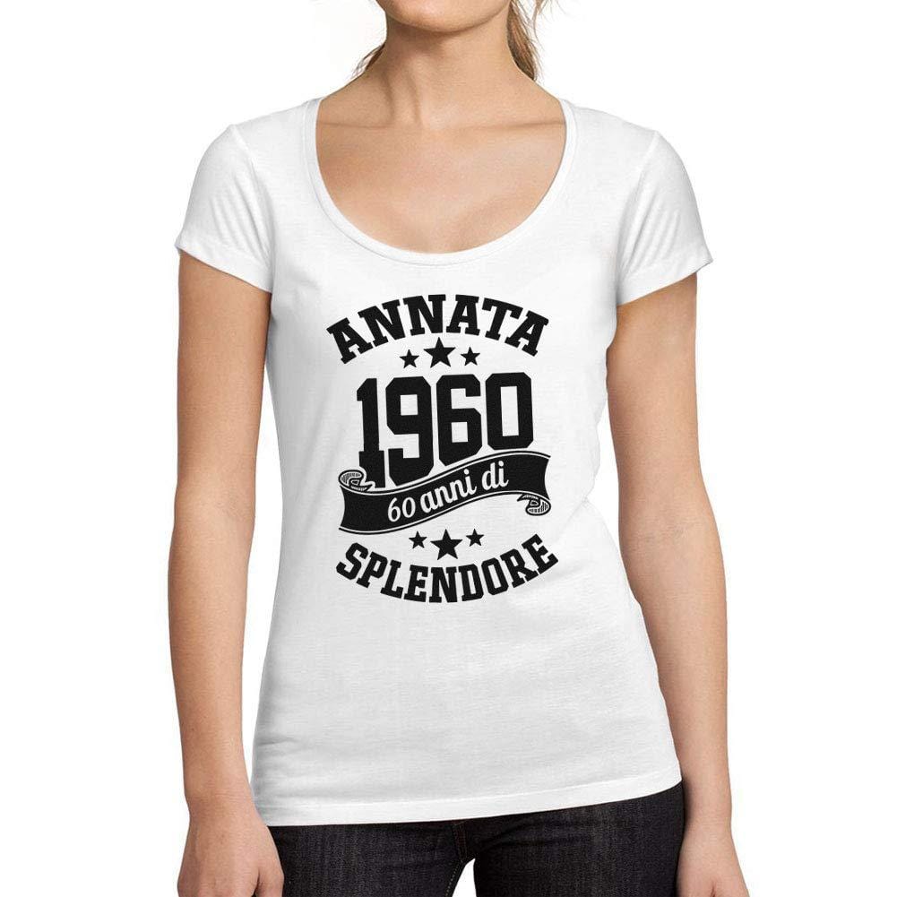 Ultrabasic® Tee-Shirt Femme col Rond Décolleté Annata Fatto nel 1960, 60 Anni di Splendore Anniversaire Cadeau