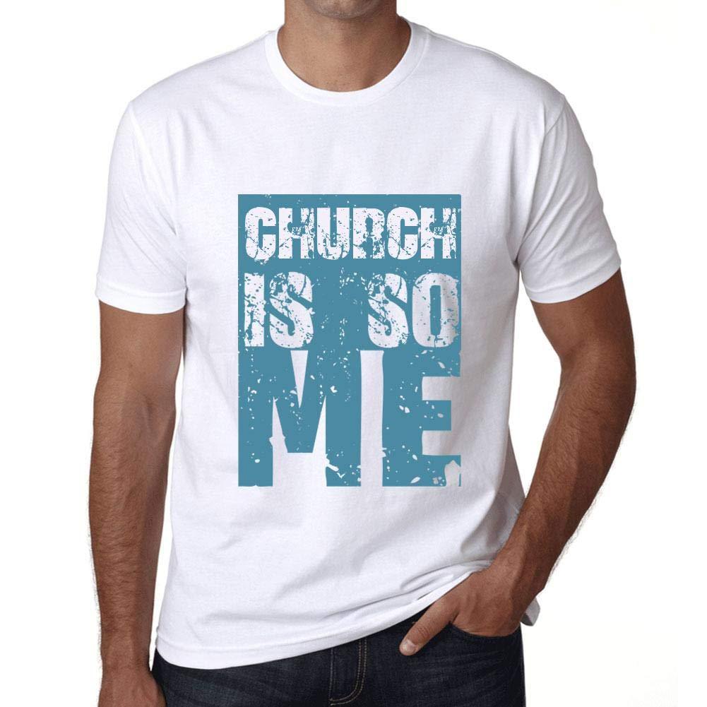 Herren T-Shirt Graphique Church is So Me Blanc