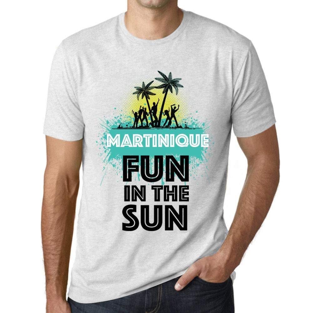 Homme T Shirt Graphique Imprimé Vintage Tee Summer Dance Martinique Blanc Chiné