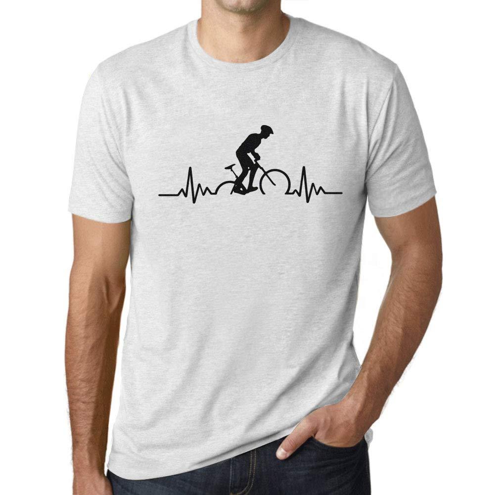 Ultrabasic - Homme Graphique Motard Impulsion Imprimé Lettres Blanc Chiné