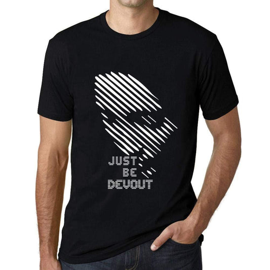 Ultrabasic - Homme T-Shirt Graphique Just be Devout Noir Profond