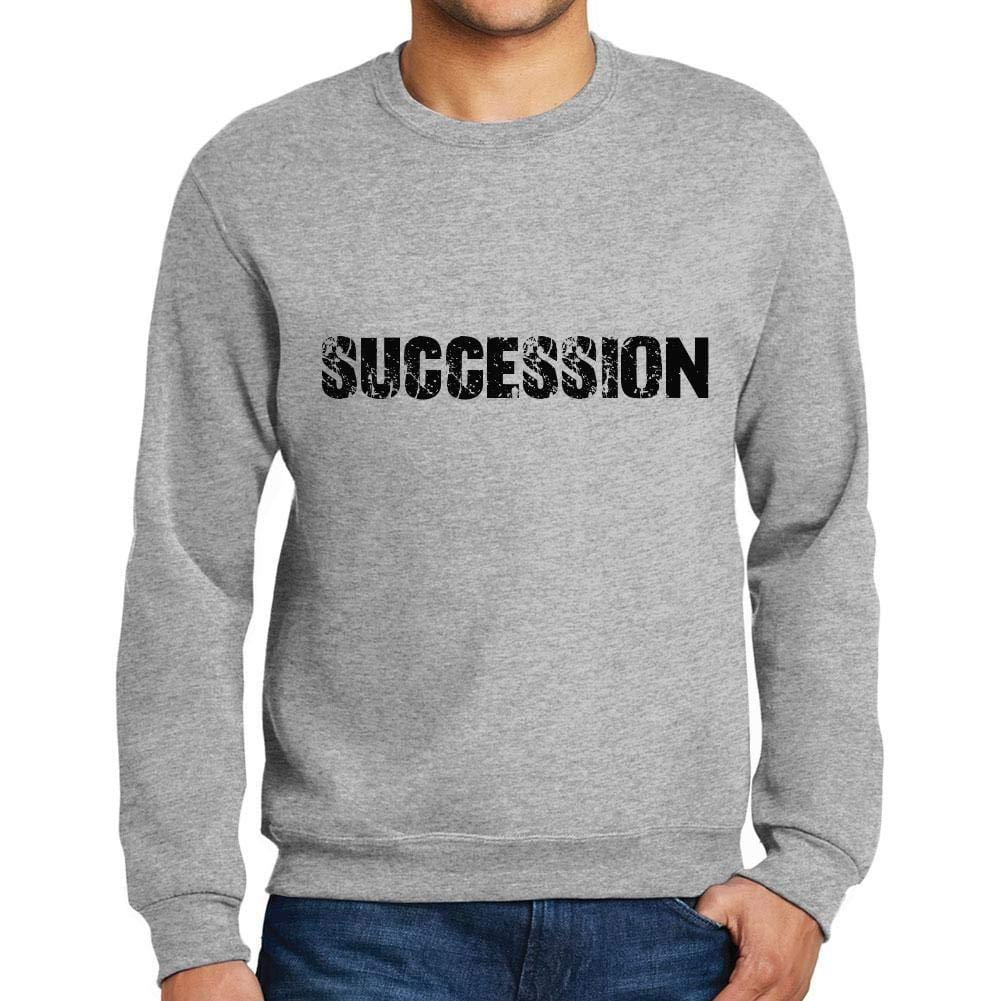 Ultrabasic Homme Imprimé Graphique Sweat-Shirt Popular Words Succession Gris Chiné