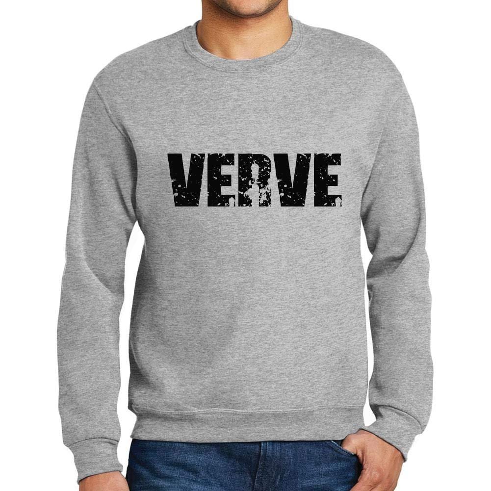 Ultrabasic Homme Imprimé Graphique Sweat-Shirt Popular Words Verve Gris Chiné