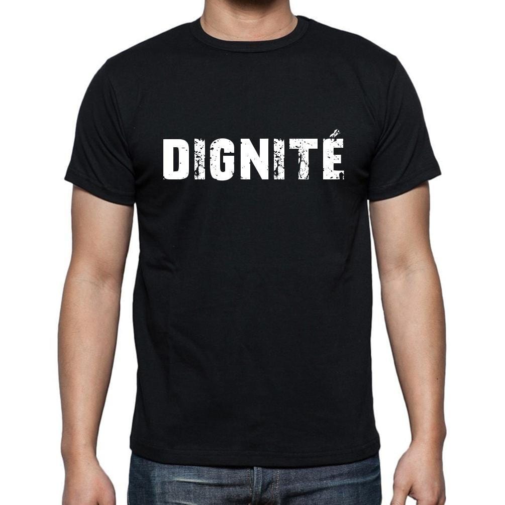 dignité, t-Shirt pour Homme, en Coton, col Rond, Noir