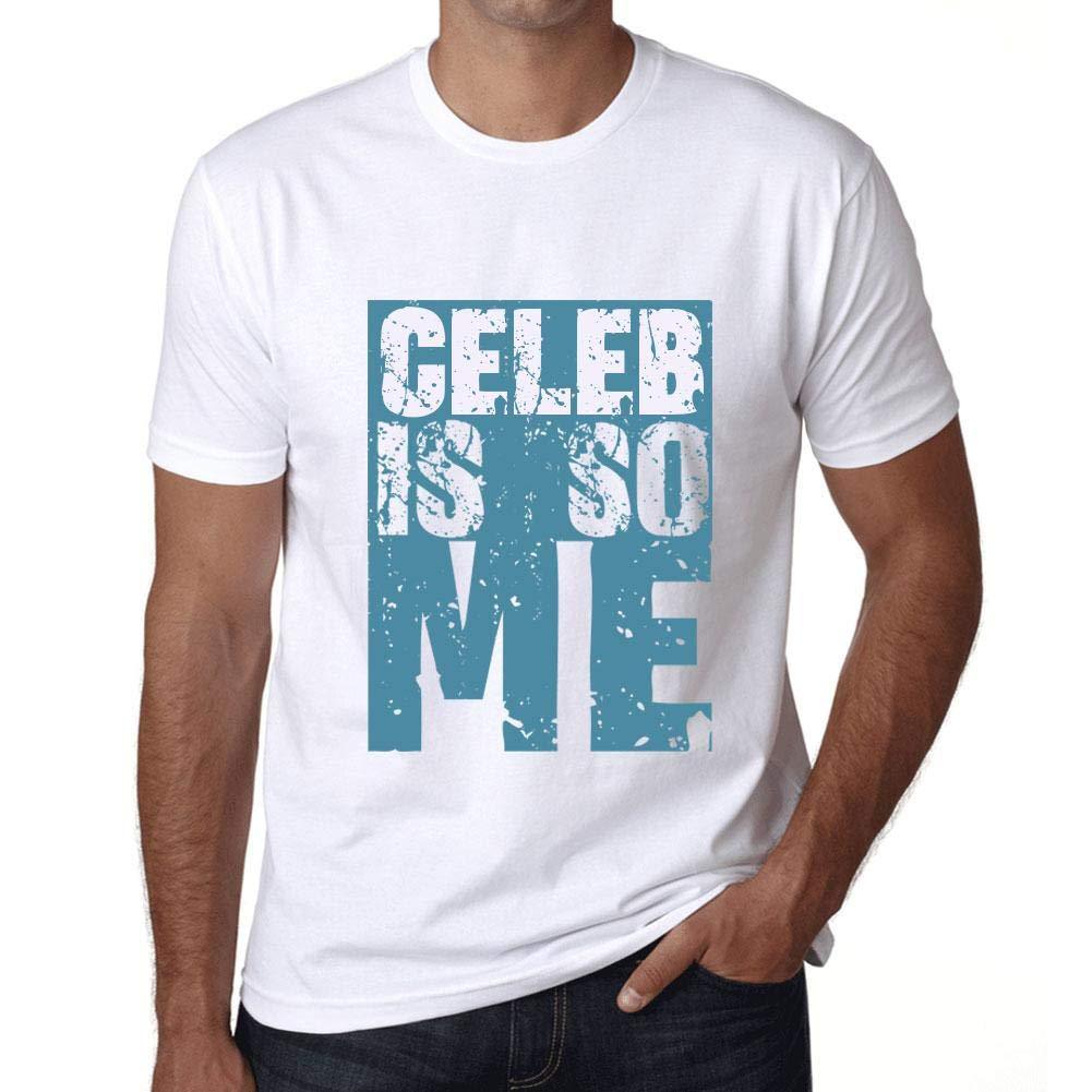 Herren T-Shirt Graphique Celeb is So Me Blanc