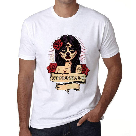 Ultrabasic - Homme T-Shirt Graphique Women Flower Tattoo APPRETIATE