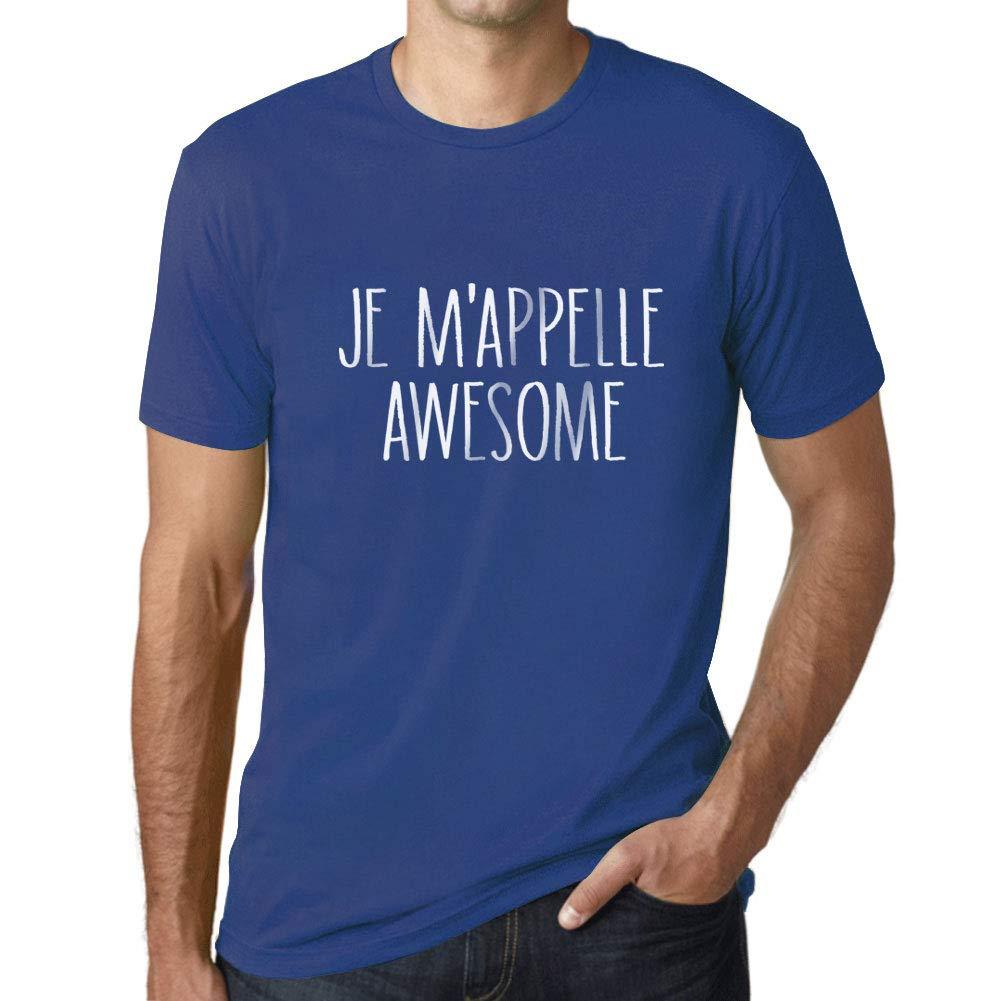 Ultrabasic - Homme Graphique Je m'appelle Awesome T-Shirt Blanc Lettre Royal