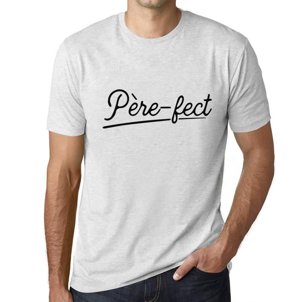 Ultrabasic - Père-FECT Papa T-Shirt Parfait Unisex Tee Blanc Chiné