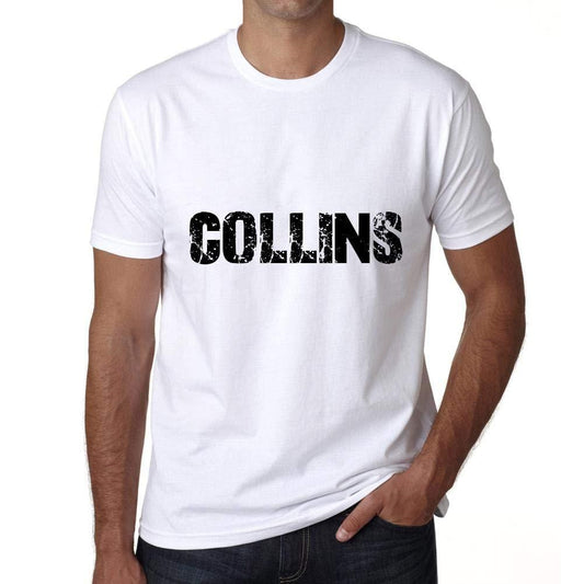 Ultrabasic ® Nom de Famille Fier Homme T-Shirt Nom de Famille Idées Cadeaux Tee Collins Blanc