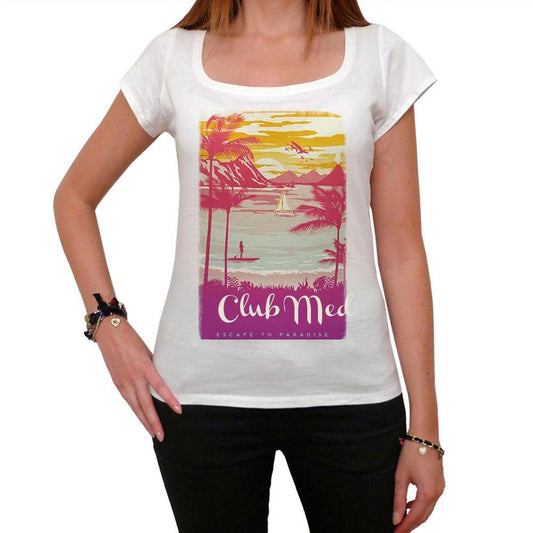 Club Med, Escape to Paradise, Tshirt Femme, t Shirt été Femme, Plage Tshirt