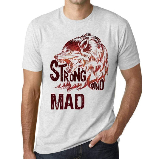 Unisex T-Shirt Graphique Strong Wolf und Unique Naturel