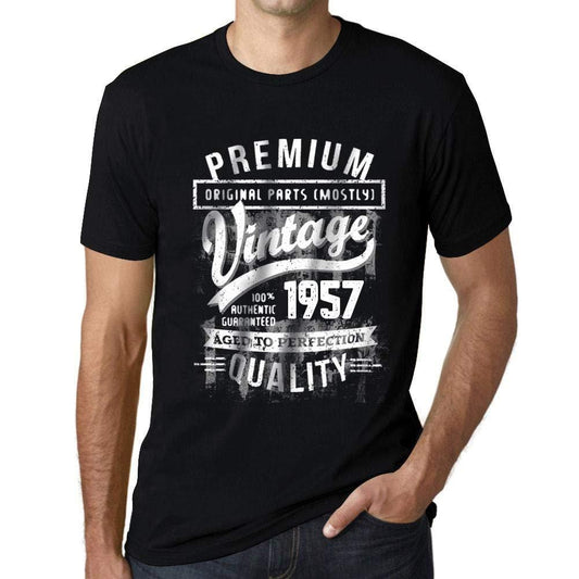 Ultrabasic - Homme T-Shirt Graphique 1957 Aged to Perfection Tee Shirt Cadeau d'anniversaire