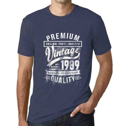 Ultrabasic - Homme Graphique 1989 Aged to Perfection T-Shirt - Cadeau d'anniversaire pour 30 Ans Denim