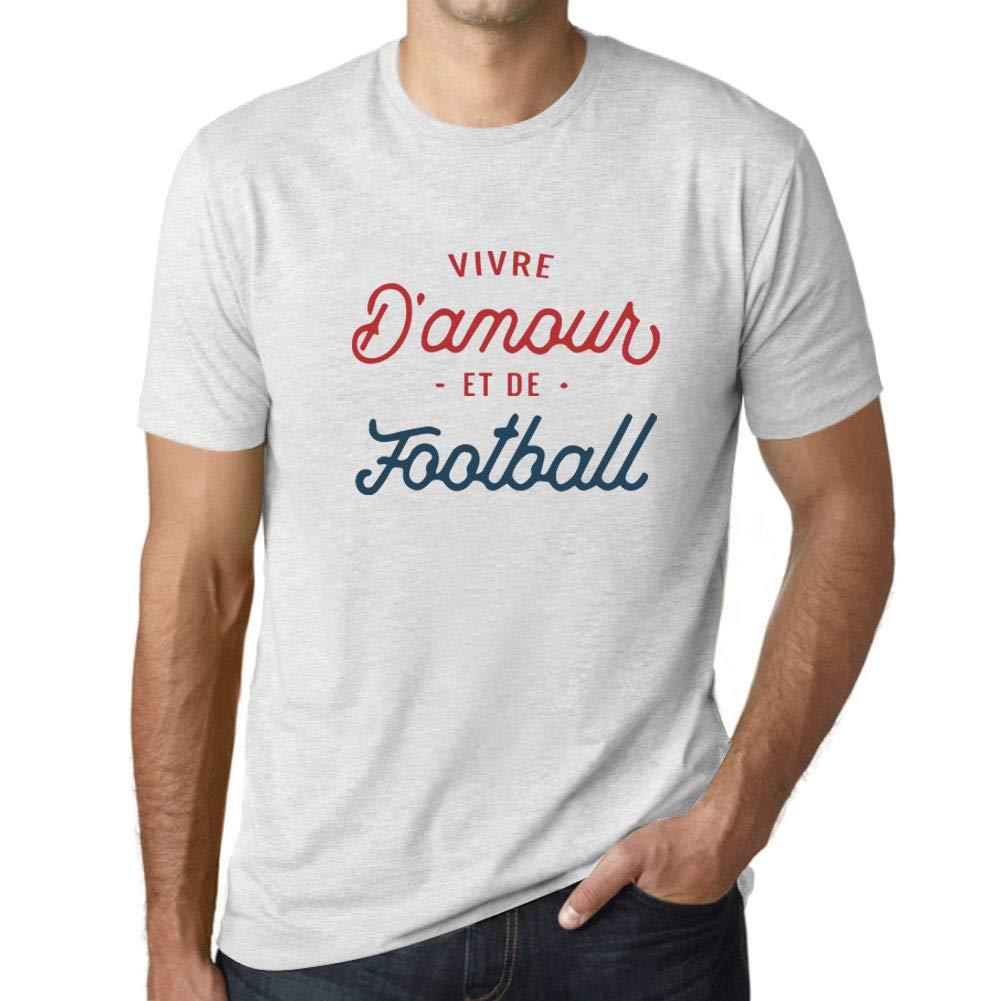 Ultrabasic - Homme Graphique Vivre d'amour et de Football T-Shirt Imprimé Lettres