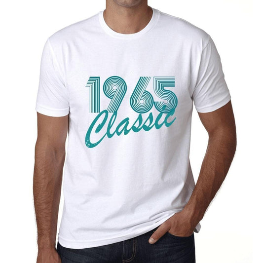 Ultrabasic - Homme T-Shirt Graphique Years Lines Classic 1965 Blanc