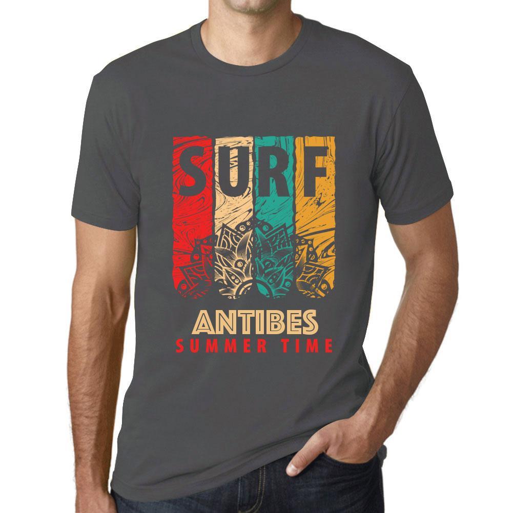 Men&rsquo;s Graphic T-Shirt Surf Summer Time ANTIBES Mouse Grey - Ultrabasic