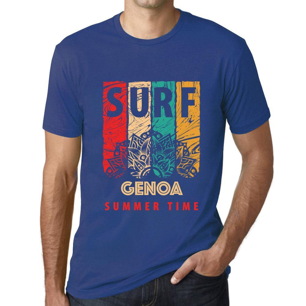 Men&rsquo;s Graphic T-Shirt Surf Summer Time GENOA Royal Blue - Ultrabasic