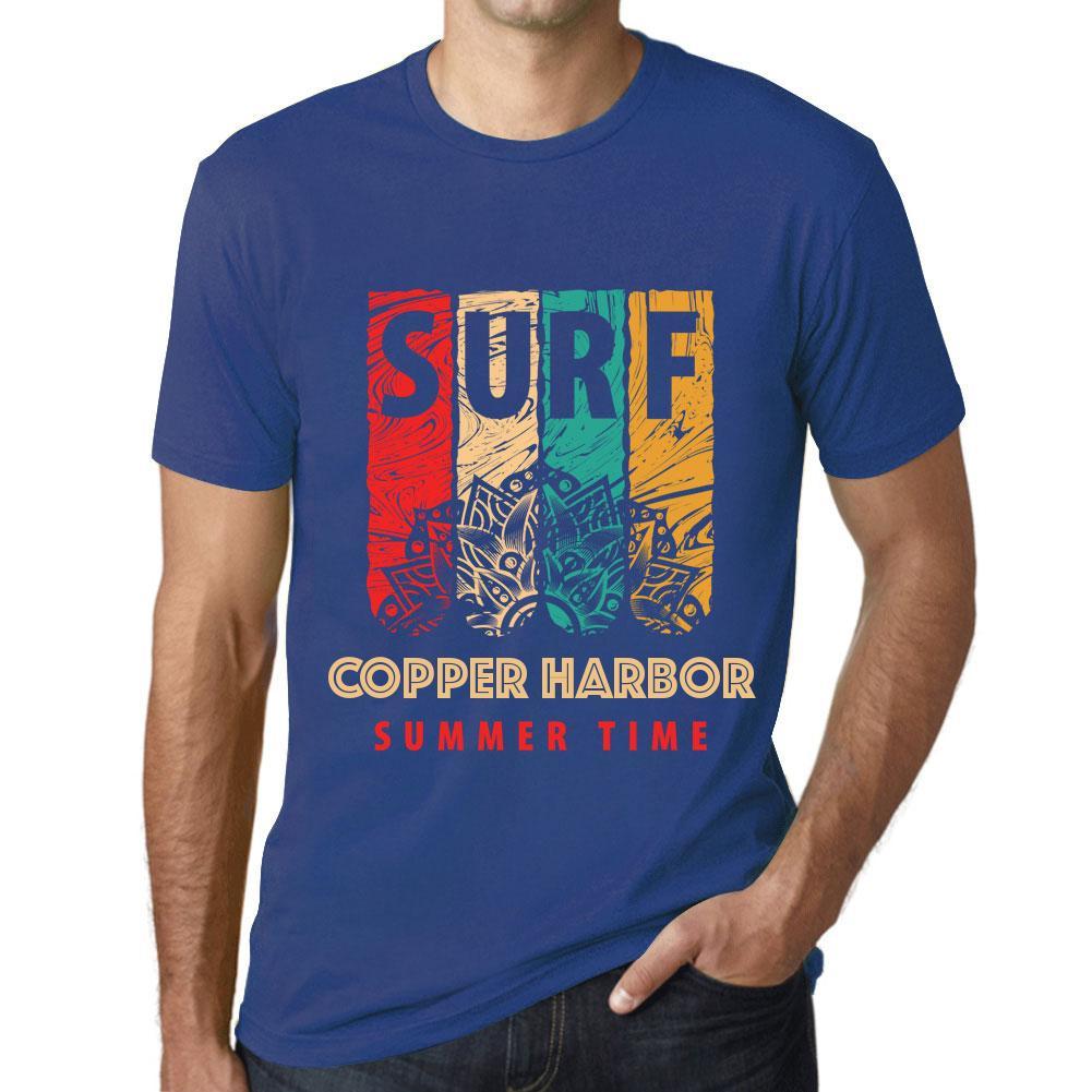 Men&rsquo;s Graphic T-Shirt Surf Summer Time COPPER HARBOR Royal Blue - Ultrabasic