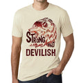 Men's Graphic T-Shirt Strong Wolf And DEVILISH Natural