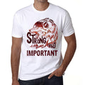 Men's Graphic T-Shirt Strong Wolf And IMPORTANT White