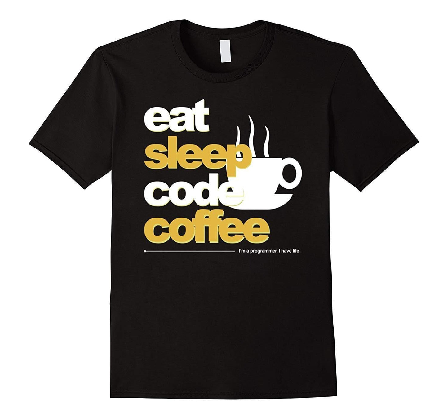 T-shirt unisexe graphique Eat Sleep Code Coffee Tee 