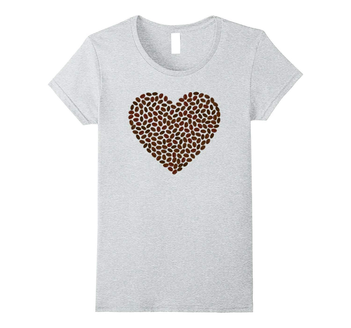 T-shirt graphique femme Coffee Lover avec coeur en grains de café Wowen 