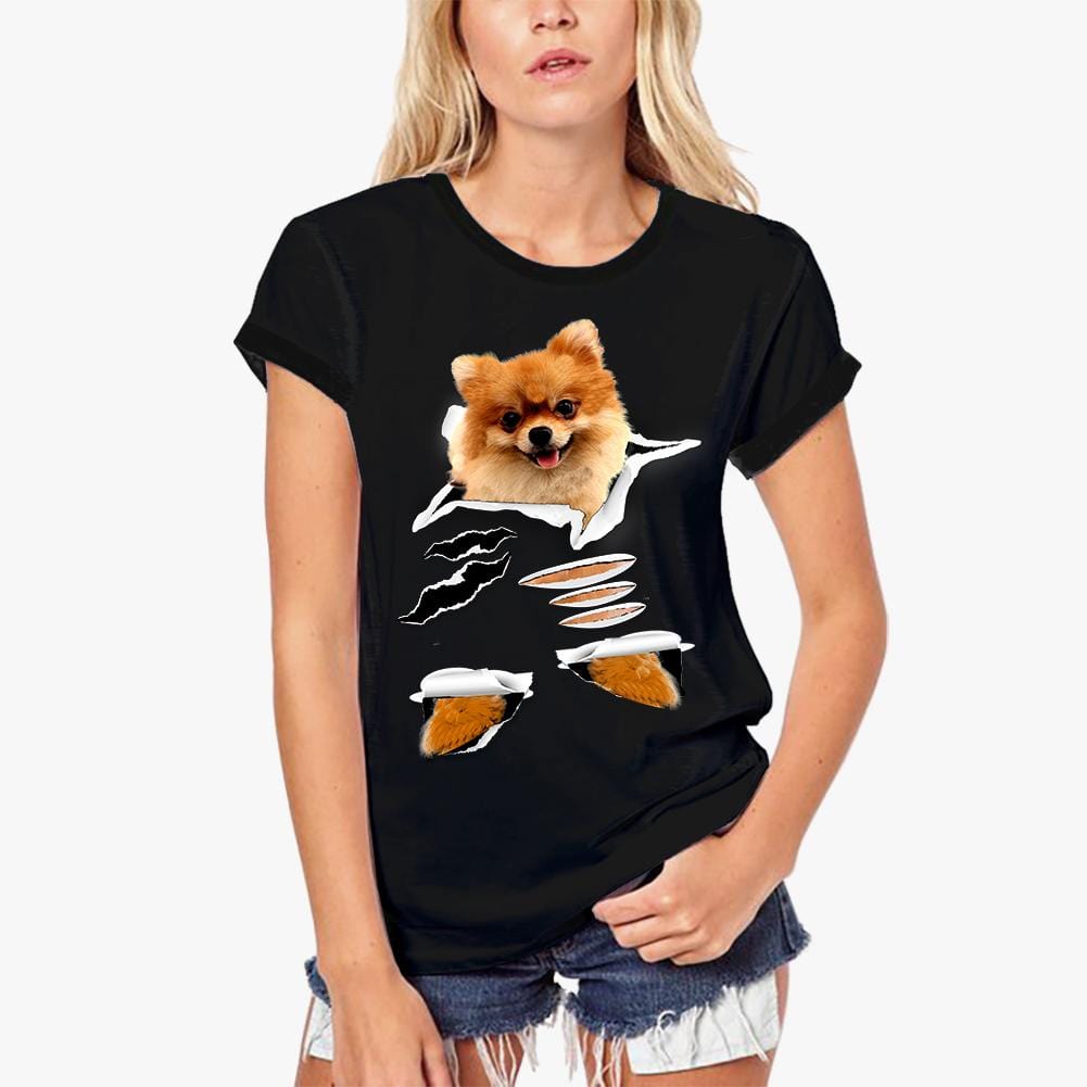 ULTRABASIC Women's Organic T-Shirt - Pomeranian - Funny Dog Shirt - Dog Clothes dog puppy girl gift cute pug funny Golden Retriever French Bulldog Chihuahua Dalmatian German Shepherd Chow Rottweiler Pomeranian Vizsla Organic Boston Terrier Yorkshire Terrier Beagle Pomchi Labradoodle Dachshund Mastiff Black Labrador Retriever