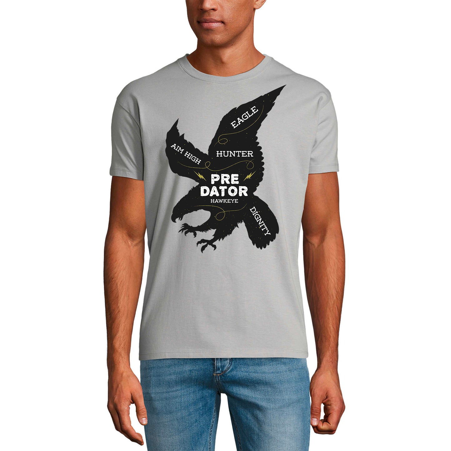 ULTRABASIC T-shirt graphique pour hommes Predator Hawkeye - Chemise Hunter Eagle pour hommes