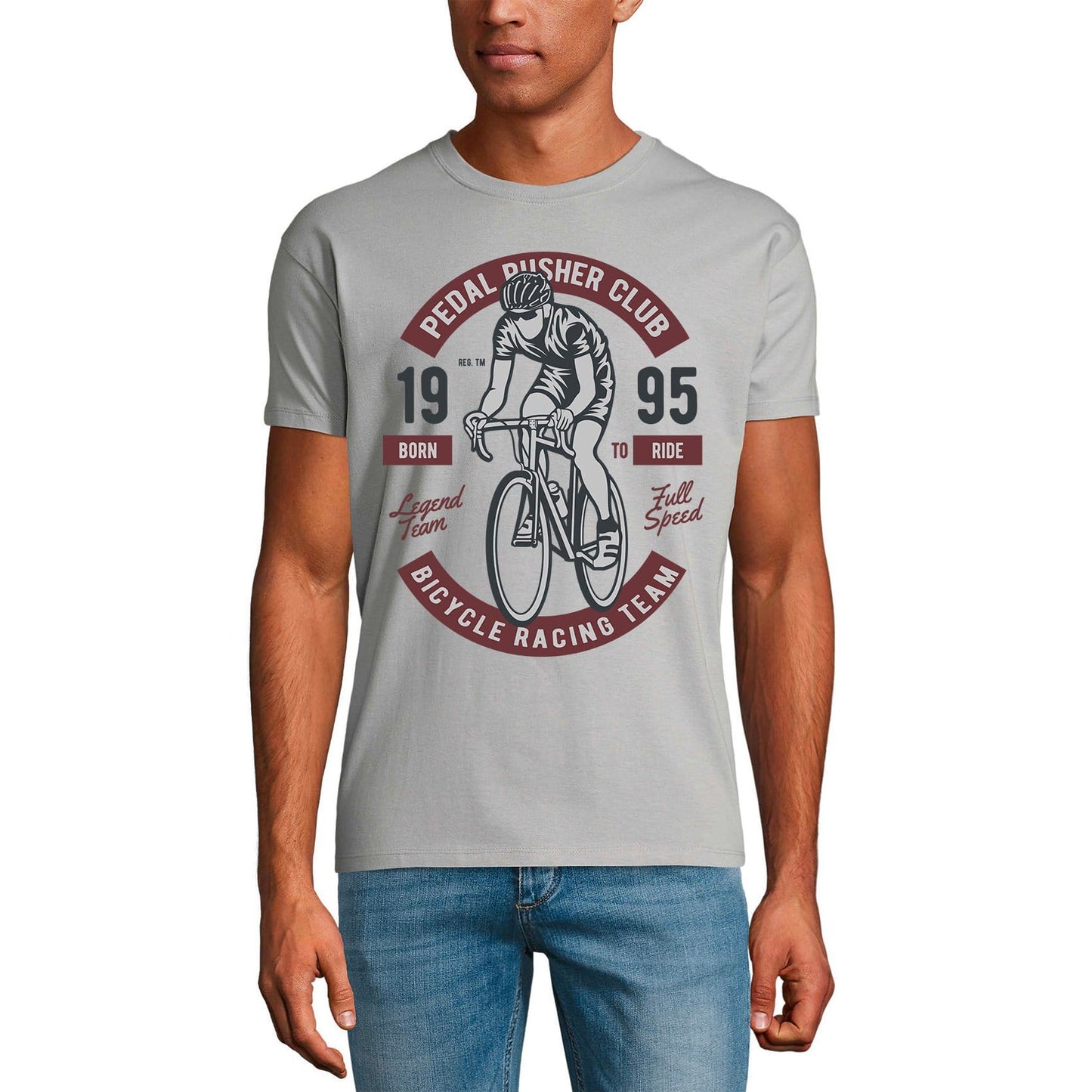 ULTRABASIC Men's T-Shirt Bicycle Racing Club Since 1995 - Pedal Pusher - Birthday Shirt