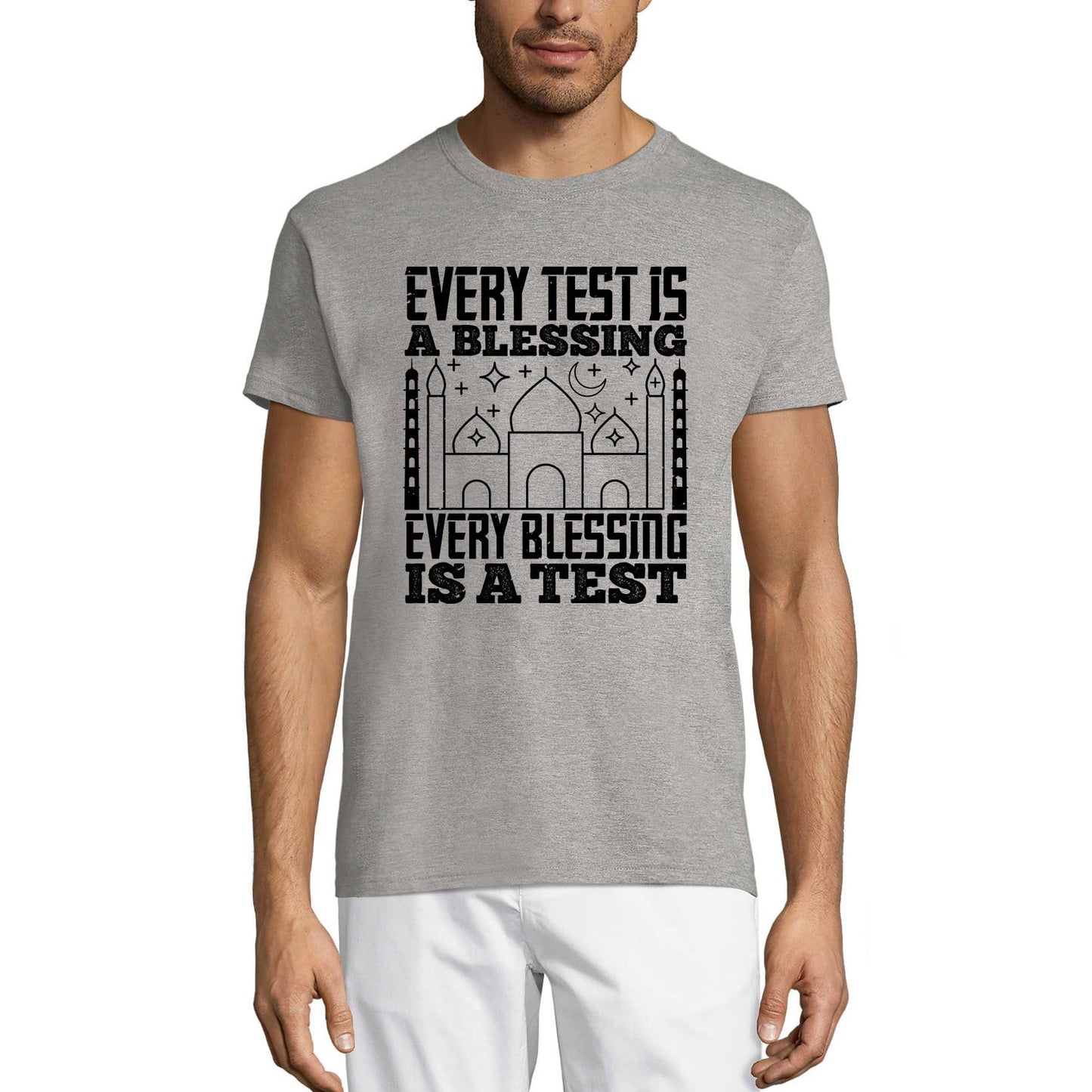 ULTRABASIC Herren-T-Shirt „Every Test is a Blessing“ – „Every Blessing is a Test“ – Moschee-T-Shirt