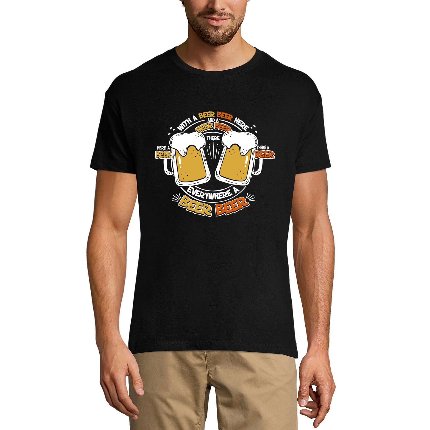 ULTRABASIC Men's Funny T-Shirt Everywhere a Beer - Song Beer Lover Tee Shirt