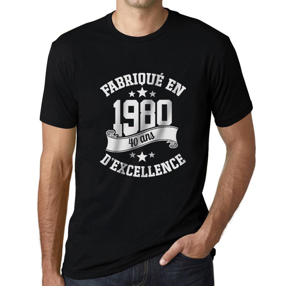 Men's Graphic Fabriqué en 1980, 40 Ans d'être Génial T-Shirt