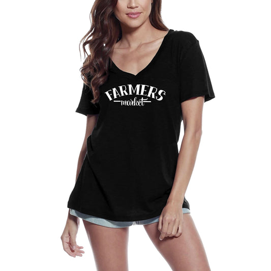 ULTRABASIC Women's T-Shirt Farmers Market - Funny Short Sleeve Tee Shirt