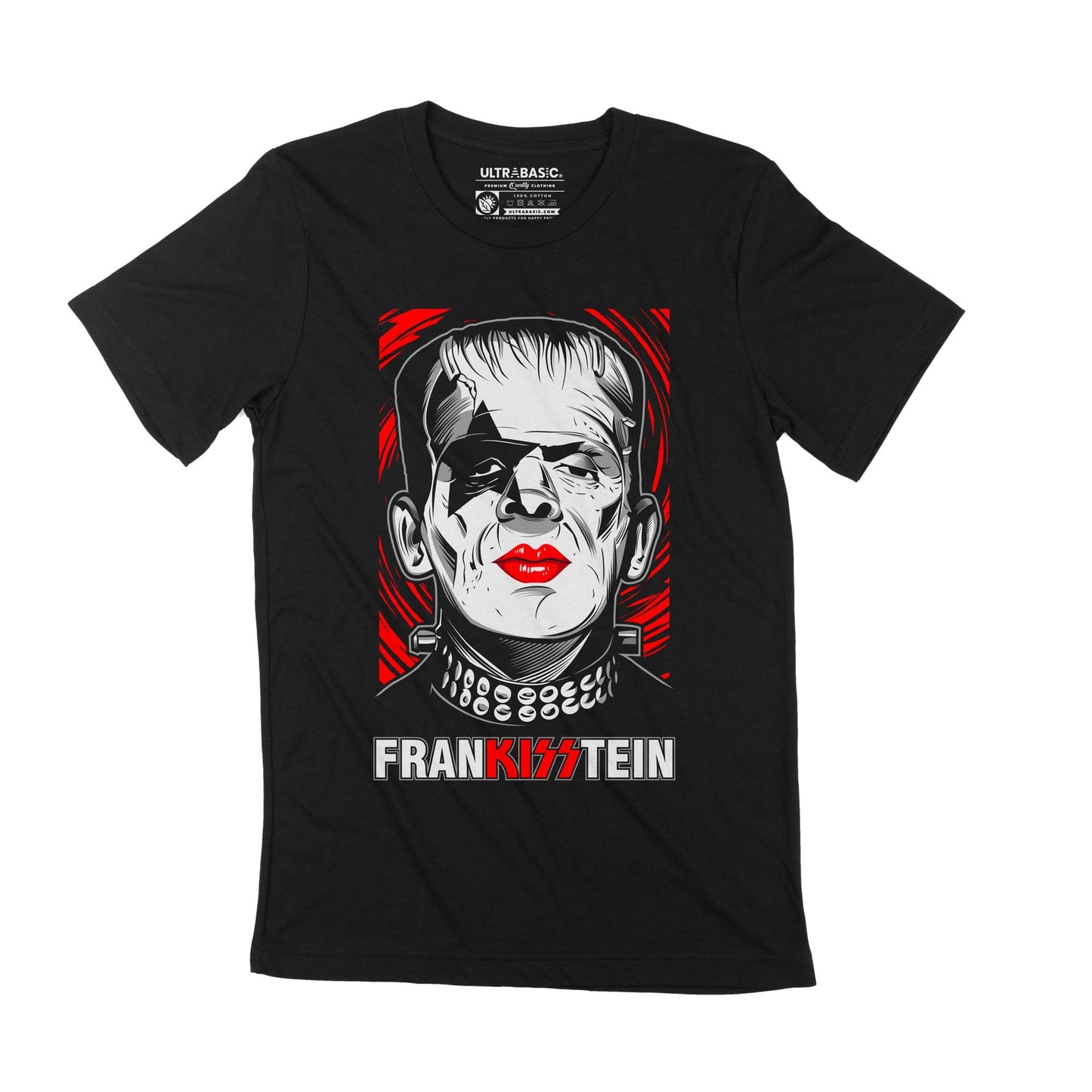 kiss band frankenstein musician t shirts music gifts heavy metal hard rock n roll metalhead rocker horror old band 70s paul stanley graphic tee funny tshirts tshirt design