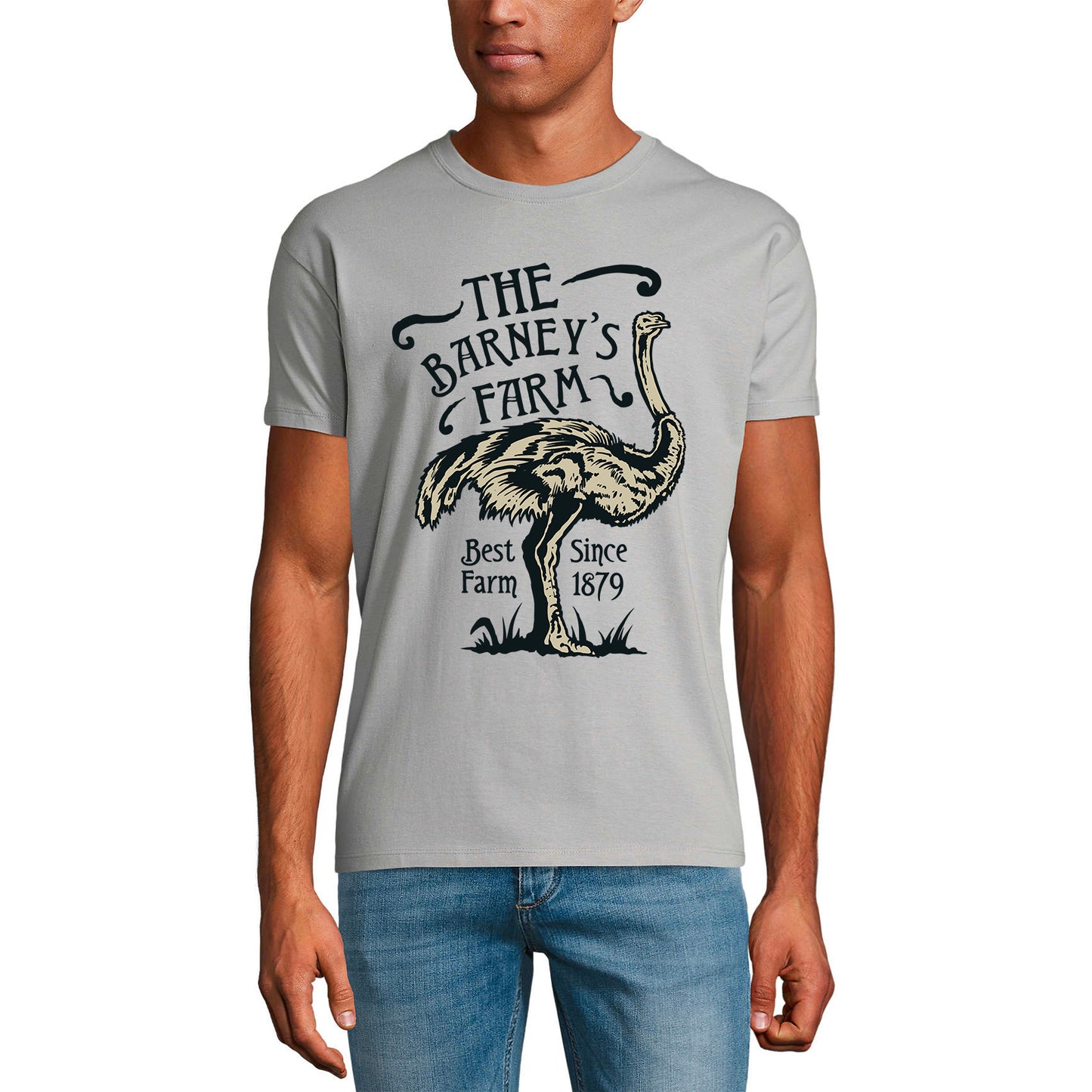 ULTRABASIC Men's Graphic T-Shirt Barney's Farm Best Since 1879 - Ostrich Shirt