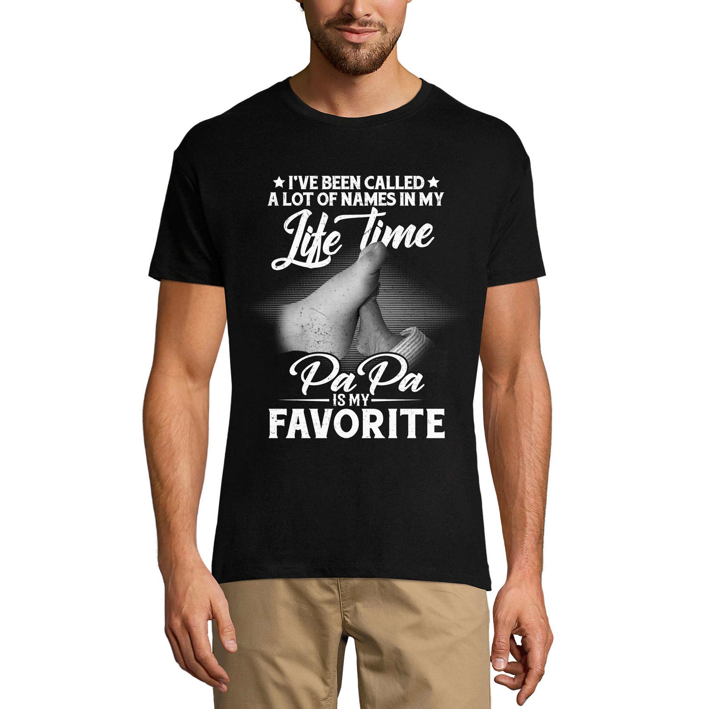 ULTRABASIC Men's Graphic T-Shirt Papa Is My Favorite - Vintage Shirt - Father's Day