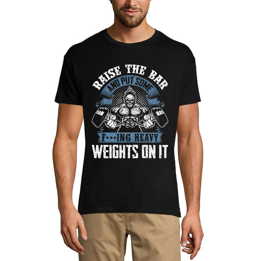 ULTRABASIC Men's Gym T-Shirt Raise the Bar and Put Some Heavy Weights Workout Shirt