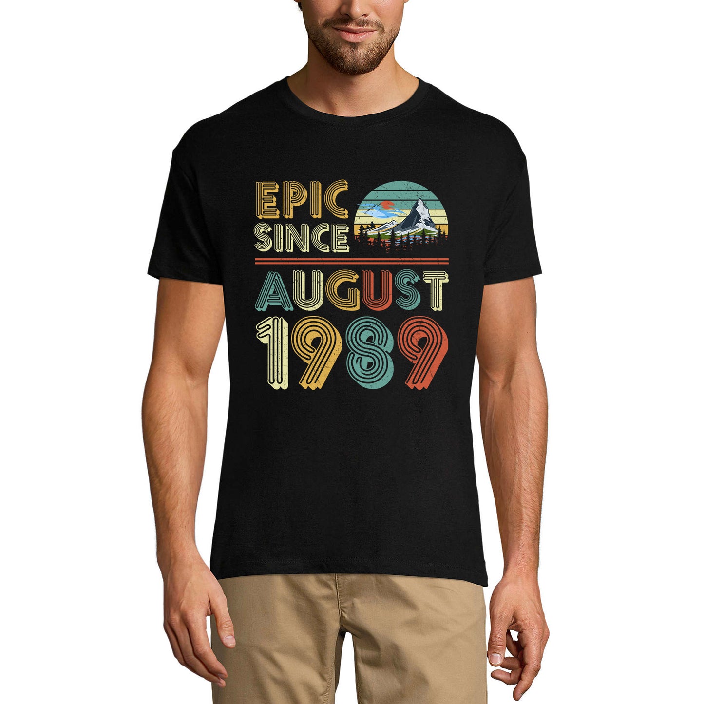 ULTRABASIC Men's T-Shirt Epic Since August 1989 - Vintage 32nd Birthday Gift Tee Shirt