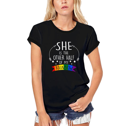 ULTRABASIC Women's Organic T-Shirt She Is The Other Half Of My Rainbow - Lesbian Tee Shirt