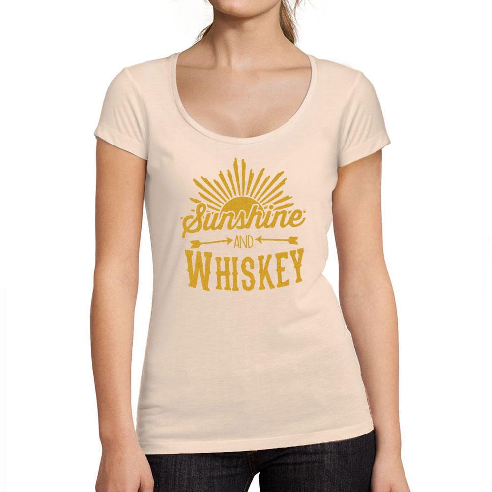 ULTRABASIC - Graphic Women's Sunshine and Whiskey Printed Tee Yellow Letter French Navy-fashion-t-shirts-Ultrabasic