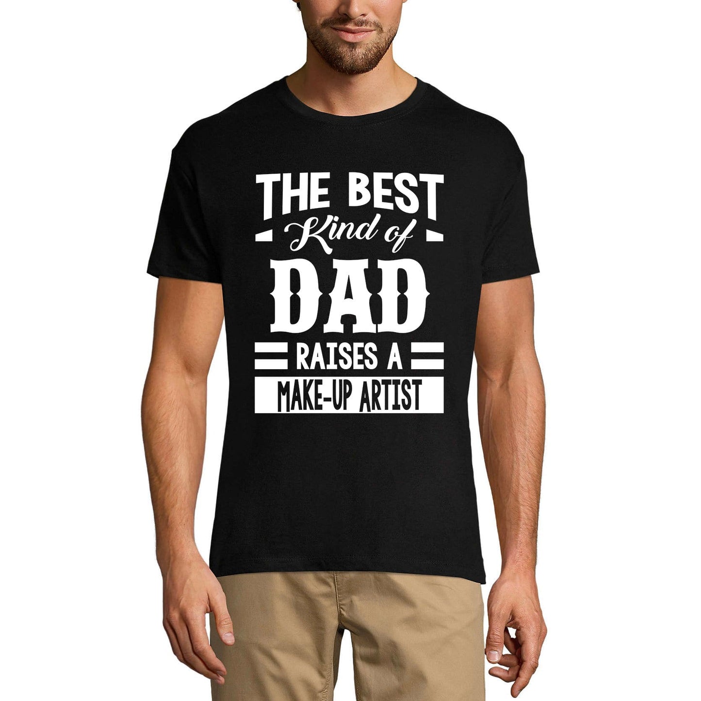 ULTRABASIC Herren-Grafik-T-Shirt „Dad Raises a Make-up Artist“.