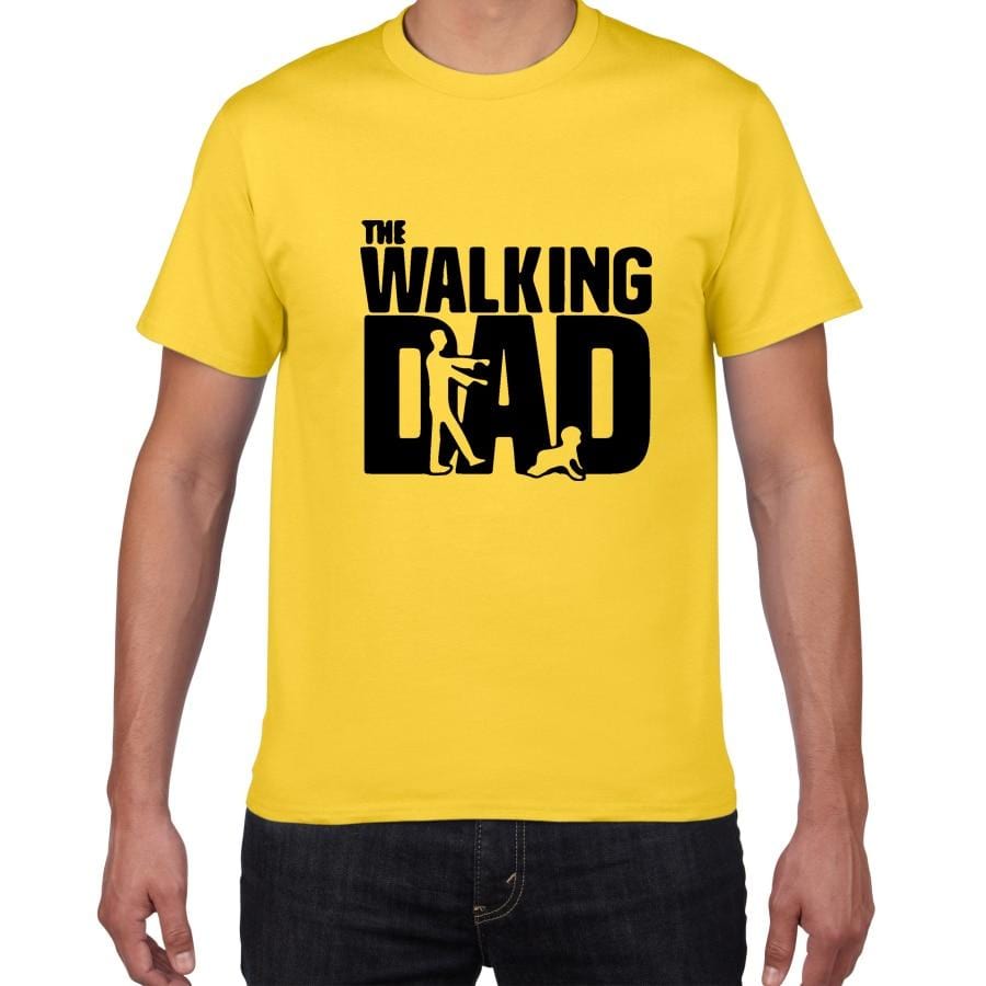 The walking dad Novelty Graphic tshirt men Breathable cotton Hipster t shirt men funny streetwear loose hip hop Tees shirt homme