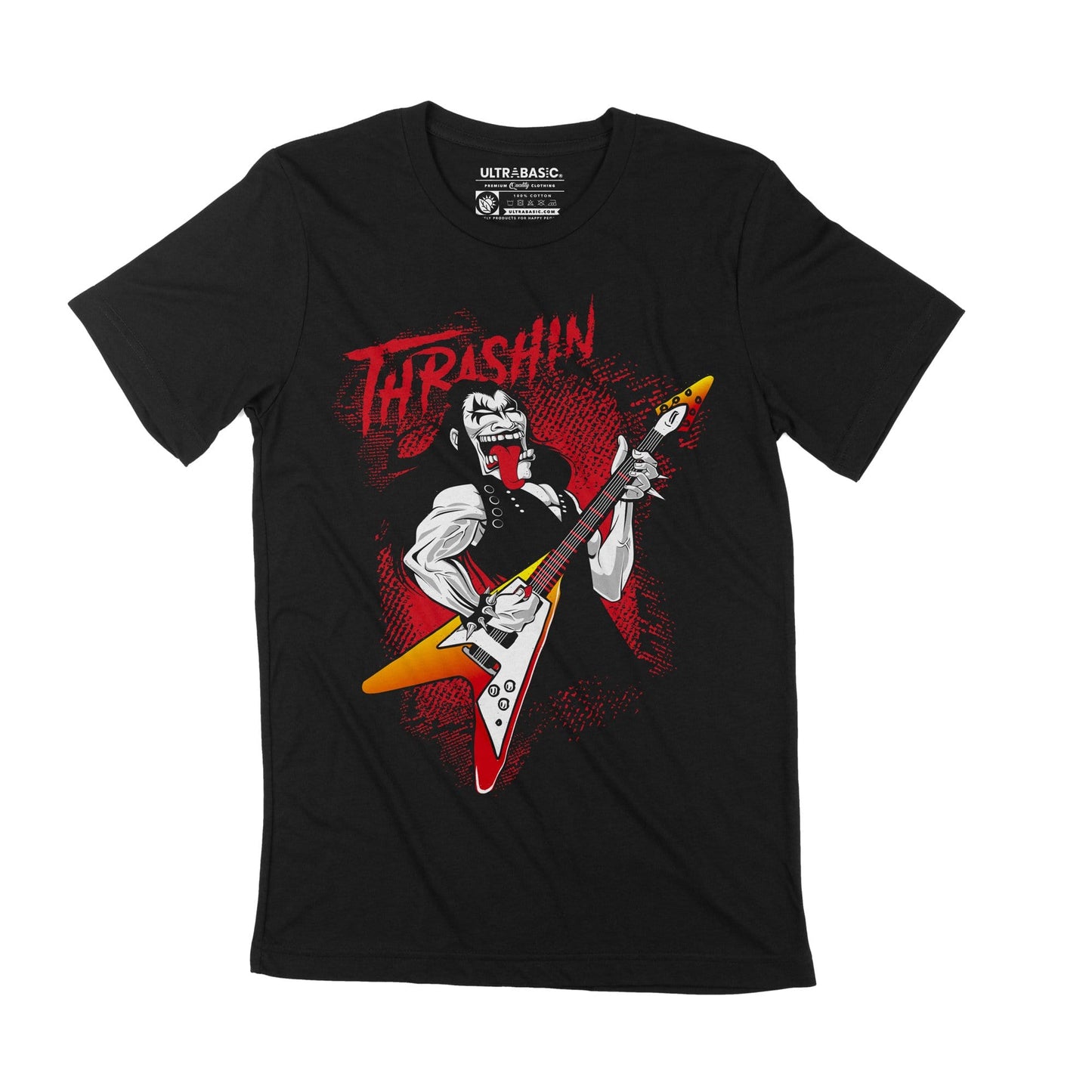 guitar player guitarist musician heavy metal hard rock n roll metalhead rocker horror culture love music gifts  tshirt design graphic tee lifestyle clothes clothing urban printed multi colored teeshirt